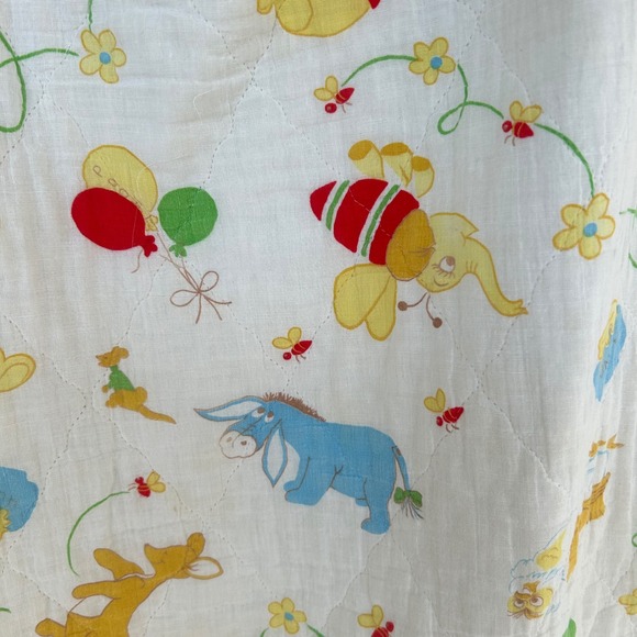 VTG 1964 Sears Pooh Collection Quilted Baby Blanket MCMXLIV Disney Kidcore MCM - Picture 11 of 14